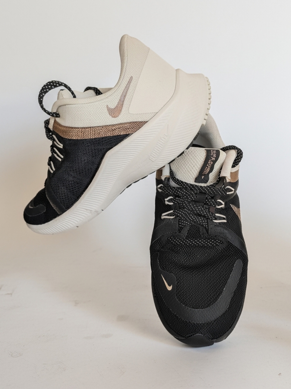 Nike Women’s Black and Cream Running Sneakers